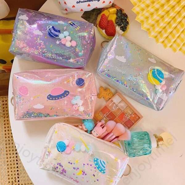 Laser Glitter Large Capacity Pencil Bags - Image 3