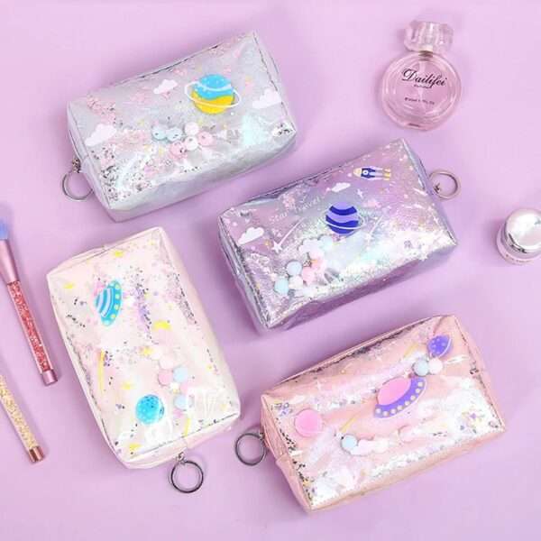 Laser Glitter Large Capacity Pencil Bags