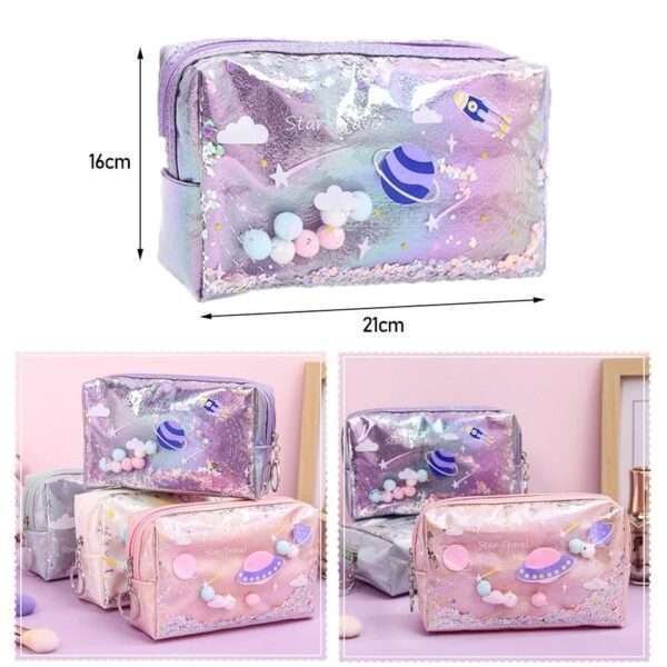 Laser Glitter Large Capacity Pencil Bags - Image 6