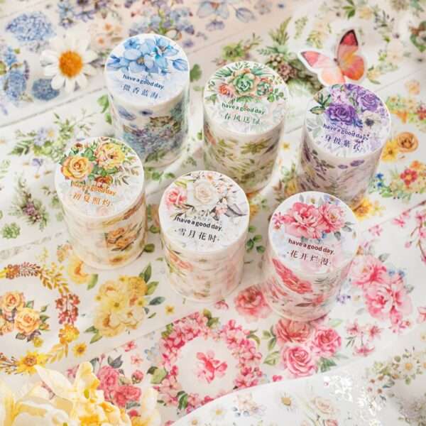 Spring Garden Series Flower Washi Tapes