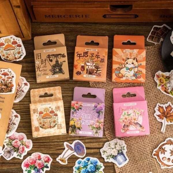 46pcs Mini Box Stickers