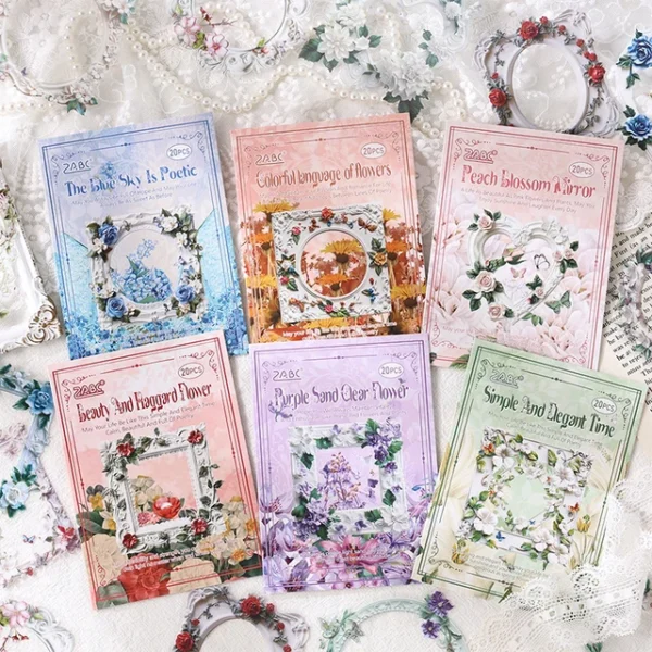 Book Fragrance Series Frame PET Stickers